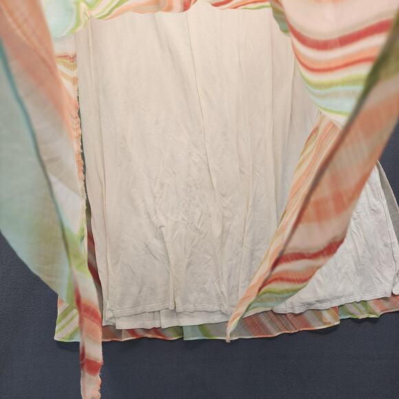 Chicos Skirt Womens Size 3 XL Pastel Striped Pull On Flowy Lined Maxi Summer - Picture 7 of 9
